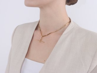 Gold Albert chain, circa 1900.