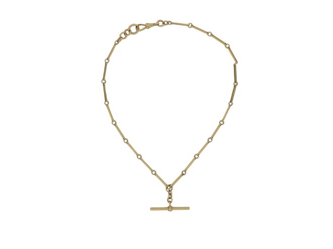 Gold Albert chain, circa 1900.