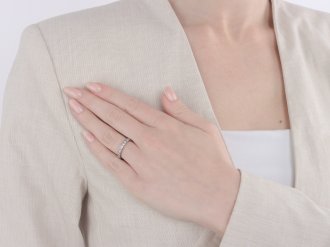 Diamond full eternity band, circa 1950.