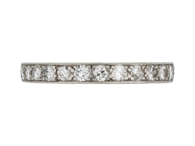 Diamond full eternity band, circa 1950.