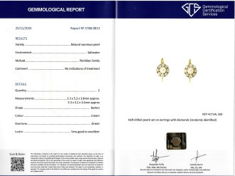 Natural pearl and diamond cluster earrings, circa 1880.