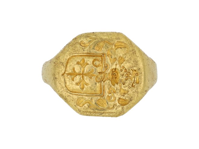 Signet ring attributed to the Ward family, English, circa 17th century. 
