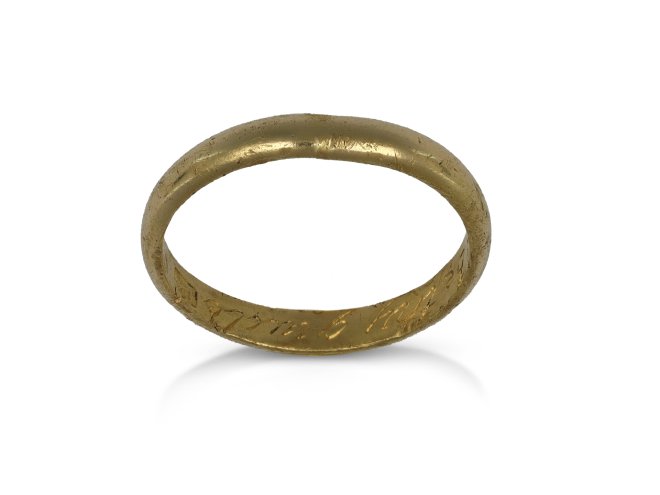 Gold posy ring 'Let vertue be thy guide', English, circa 1775 1800.
