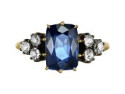 Victorian sapphire and diamond ring, circa 1890.