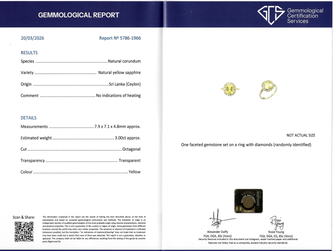 Yellow sapphire and diamond cluster ring, circa 1925.