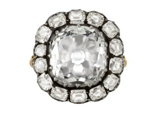 Victorian diamond coronet cluster ring, circa 1880.