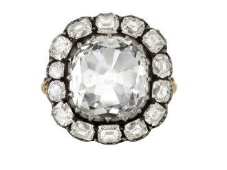 Victorian diamond coronet cluster ring, circa 1880.