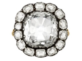 Victorian diamond coronet cluster ring, circa 1860.