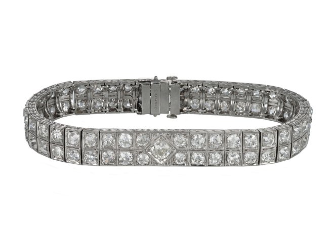 Marcus & Co. diamond bracelet, American, circa 1920.