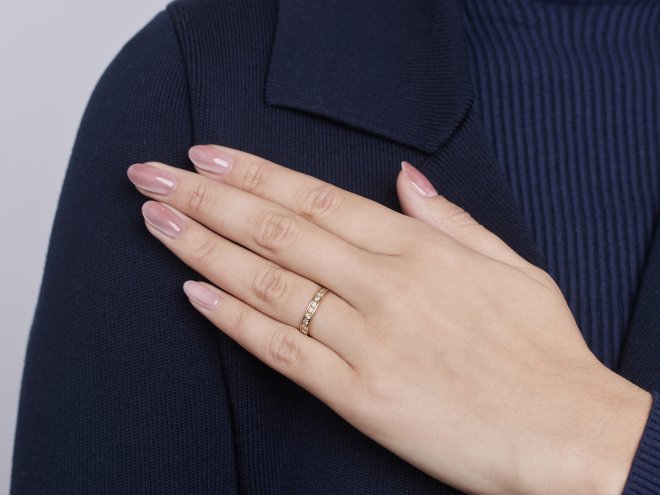 Diamond full eternity ring, English.