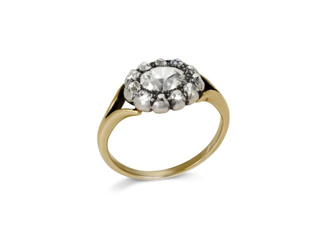 Georgian diamond cluster ring, circa 1830. Georgian diamond cluster ring, circa 1830. 