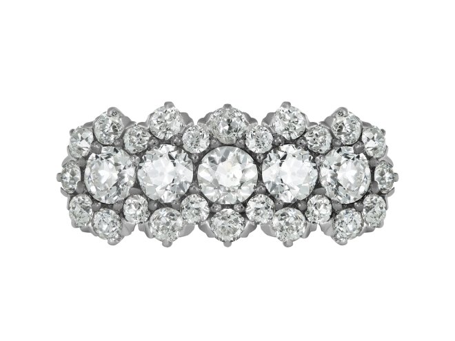 J.E. Caldwell diamond cluster ring, circa 1915. 
