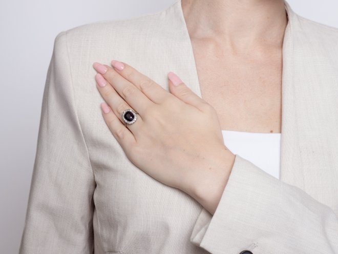 Belle &Eacute;poque sapphire and diamond coronet cluster ring, French, circa 1910.