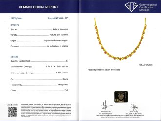 Pink Burmese sapphire and pearl necklace, circa 1880.