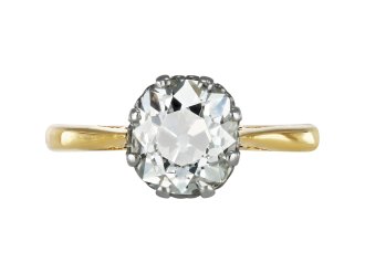Old mine diamond solitaire ring, circa 1915
