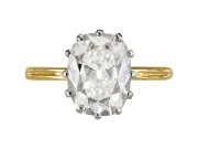 Old mine diamond solitaire ring, circa 1905.
