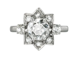 Monture Van Cleef & Arpels Diamond Cluster Ring, French, circa 1950.