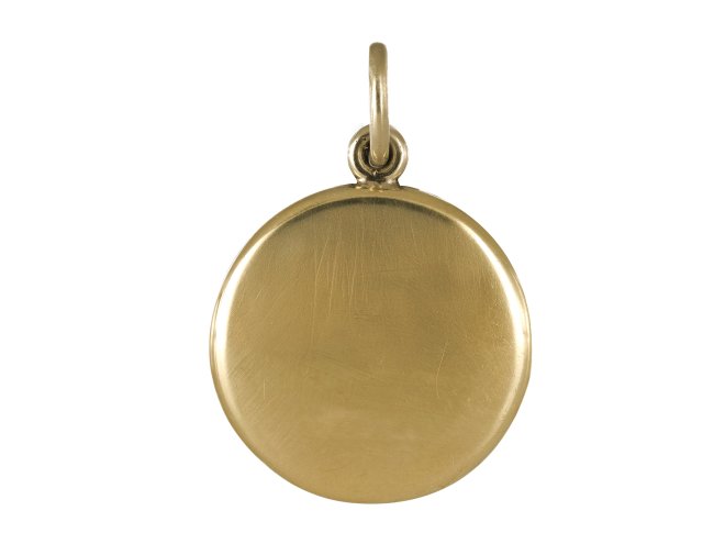 Tiffany guilloch&eacute; enamel locket, circa 1900.