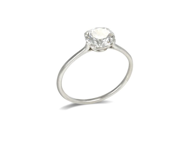 Henri Picq diamond solitaire ring, French, circa 1915.