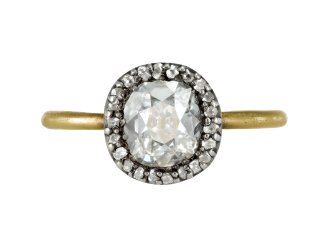 Georgian diamond coronet cluster ring, circa 1830. 
