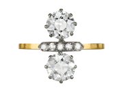 Edwardian diamond two stone ring, circa 1905.