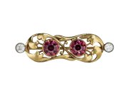 House of Bolin Garnet and Diamond Brooch, Russian, c.1885.
