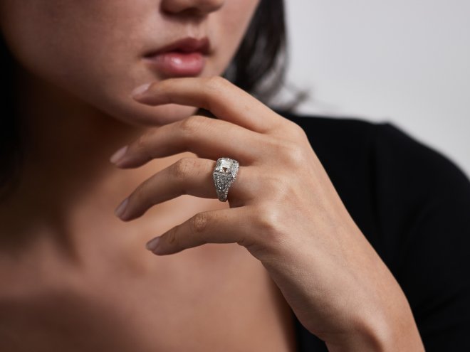 Art Deco diamond cluster ring, circa 1925.