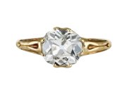 Old mine diamond solitaire ring. circa 1890.