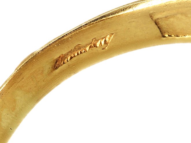 Kutchinsky ruby and diamond ring, English, circa 1970.