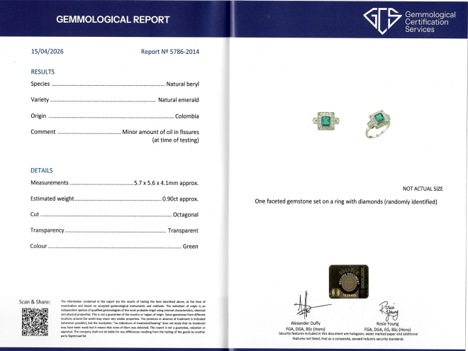 Art Deco Colombian emerald and diamond cluster ring, circa 1920