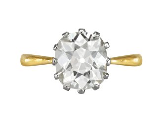 Old mine diamond solitaire ring.