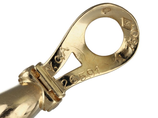 Van Cleef & Arpels diamond hoop earrings, French, circa 1970.