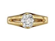 Victorian diamond solitaire ring, circa 1900.