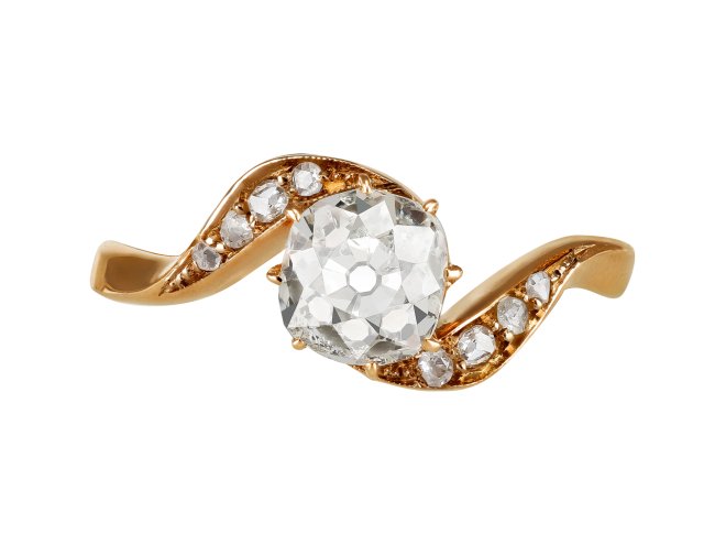 Diamond tourbillon ring, circa 1910. 