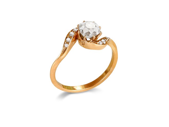 Diamond tourbillon ring, circa 1910. 