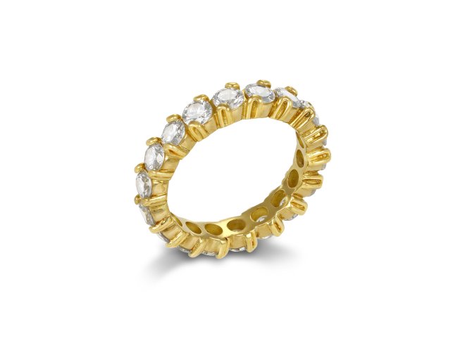 Diamond full eternity ring, French, circa 1970. 