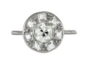 Art Deco diamond target ring, circa 1925.