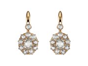 Old mine diamond cluster earrings, circa 1905. 