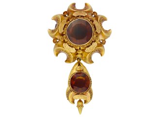 Victorian citrine and gold brooch berganza hatton garden