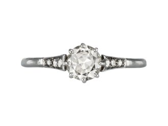 Diamond Flanked Solitaire, circa 1930.