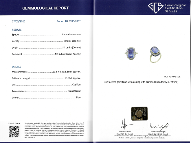 Ceylon sapphire and diamond coronet cluster ring, circa 1920.
