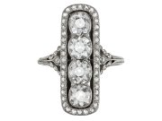 Belle &Eacute;poque diamond cluster ring, French, circa 1910.