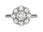 Diamond coronet cluster ring, Swedish, 1951