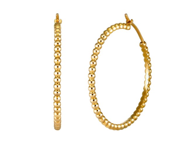 Van Cleef & Arpels Perl&eacute;e hoop earrings, French. 