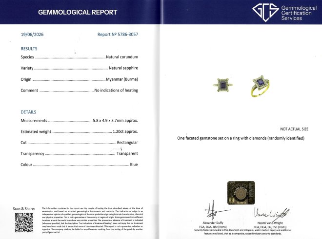 Burmese sapphire and diamond coronet cluster, circa 1915.