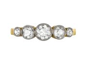Edwardian diamond five stone ring, circa 1910.