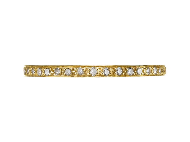 Diamond full eternity eternity ring, circa 1950. 