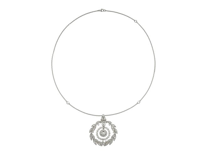 Edwardian diamond pendant, circa 1910.