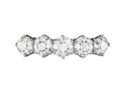 Edwardian diamond five stone ring, circa 1905.