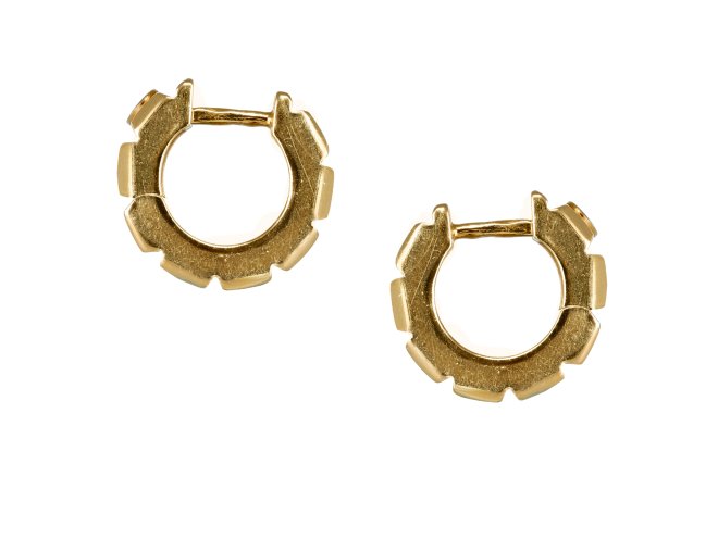 Aquamarine Hoop Earrings, Italian, circa 1970.